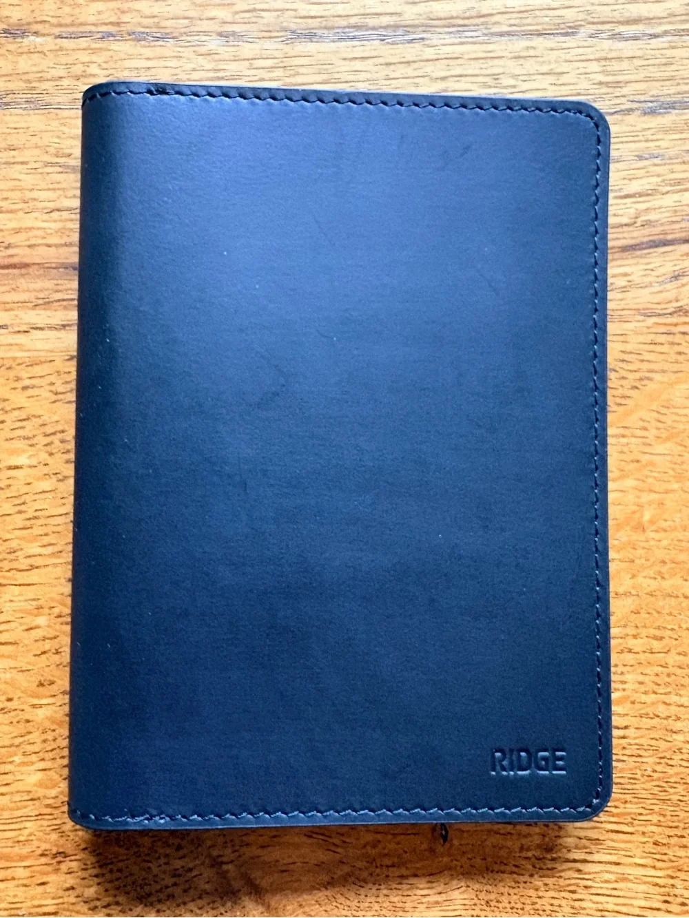 New in box Ridge Passport Wallet in Midnight Black Leather